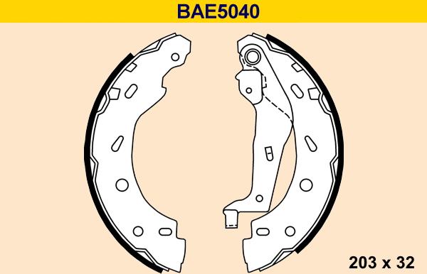 Barum BAE5040 - Комплект тормозных колодок, барабанные avtokuzovplus.com.ua