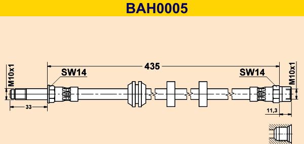 Barum BAH0005 - Гальмівний шланг autocars.com.ua