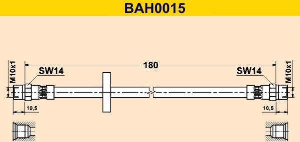 Barum BAH0015 - Тормозной шланг avtokuzovplus.com.ua
