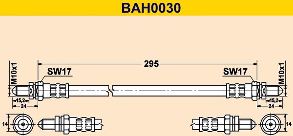 Barum BAH0030 - Гальмівний шланг autocars.com.ua