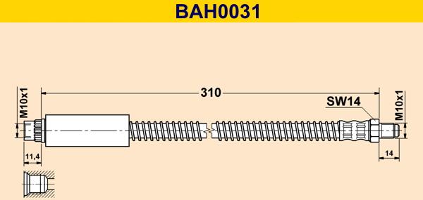 Barum BAH0031 - Гальмівний шланг autocars.com.ua