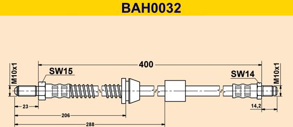 Barum BAH0032 - Гальмівний шланг autocars.com.ua