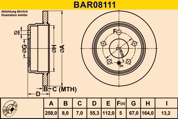 Barum BAR08111 - Гальмівний диск autocars.com.ua