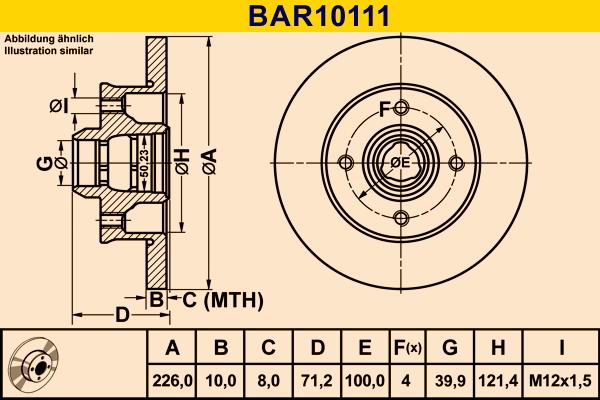 Barum BAR10111 - Тормозной диск avtokuzovplus.com.ua