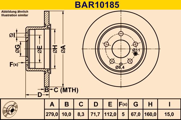 Barum BAR10185 - Тормозной диск avtokuzovplus.com.ua