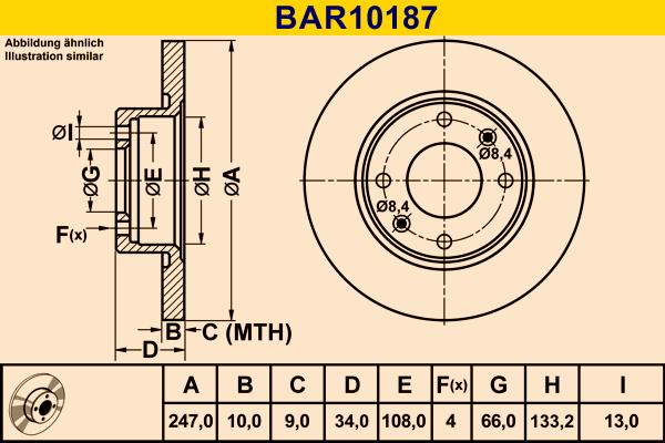 Barum BAR10187 - Тормозной диск avtokuzovplus.com.ua