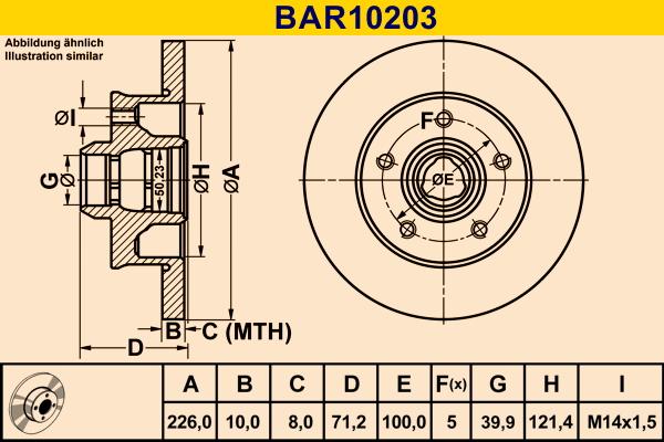 Barum BAR10203 - Гальмівний диск autocars.com.ua