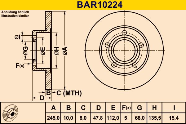 Barum BAR10224 - Тормозной диск avtokuzovplus.com.ua