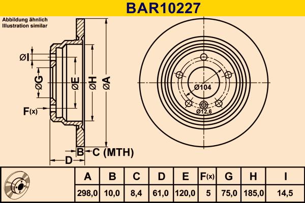 Barum BAR10227 - Тормозной диск avtokuzovplus.com.ua