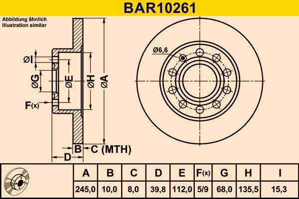 Barum BAR10261 - Тормозной диск avtokuzovplus.com.ua