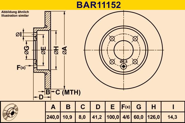 Barum BAR11152 - Тормозной диск autodnr.net