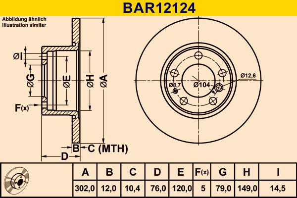 Barum BAR12124 - Тормозной диск avtokuzovplus.com.ua