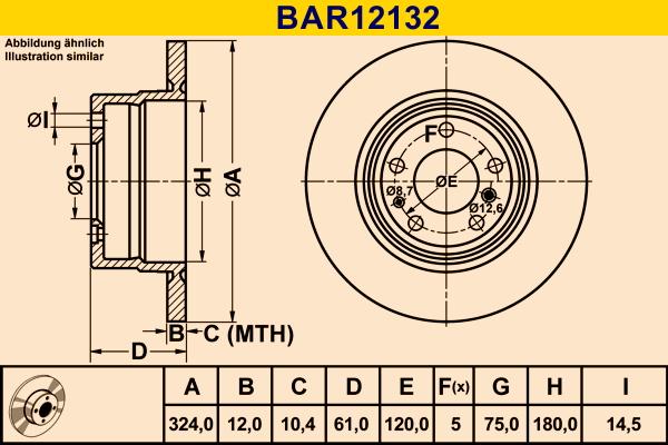 Barum BAR12132 - Тормозной диск avtokuzovplus.com.ua