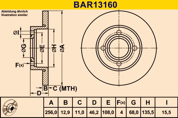 Barum BAR13160 - Тормозной диск avtokuzovplus.com.ua