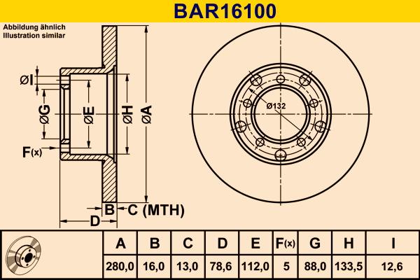 Barum BAR16100 - Тормозной диск avtokuzovplus.com.ua