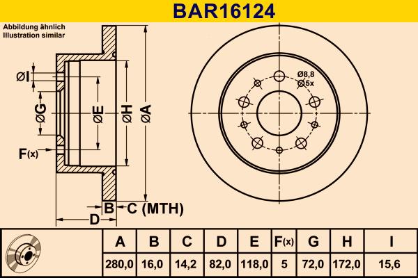 Barum BAR16124 - Тормозной диск avtokuzovplus.com.ua