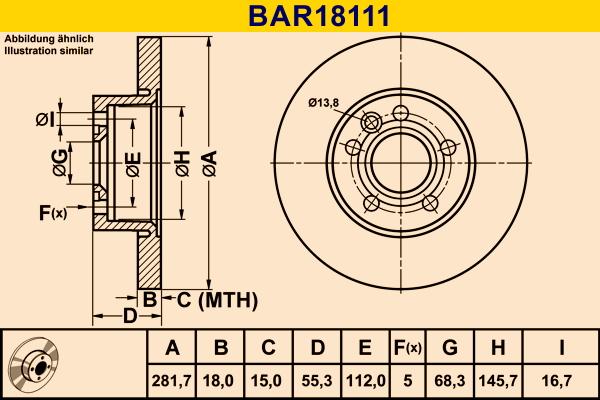 Barum BAR18111 - Тормозной диск autodnr.net