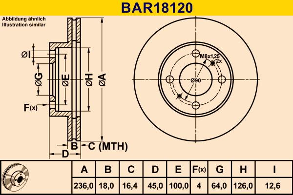 Barum BAR18120 - Тормозной диск avtokuzovplus.com.ua