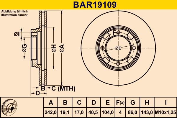 Barum BAR19109 - Тормозной диск avtokuzovplus.com.ua