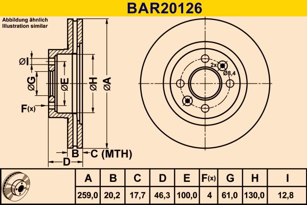 Barum BAR20126 - Тормозной диск avtokuzovplus.com.ua