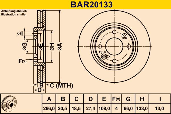 Barum BAR20133 - Тормозной диск autodnr.net