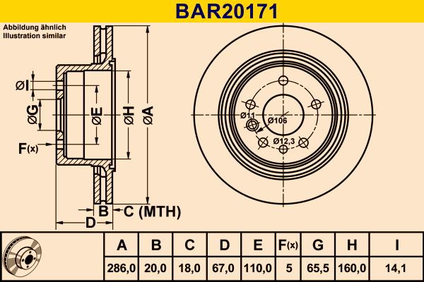 Barum BAR20171 - Гальмівний диск autocars.com.ua