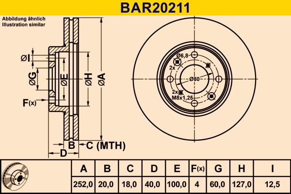 Barum BAR20211 - Гальмівний диск autocars.com.ua