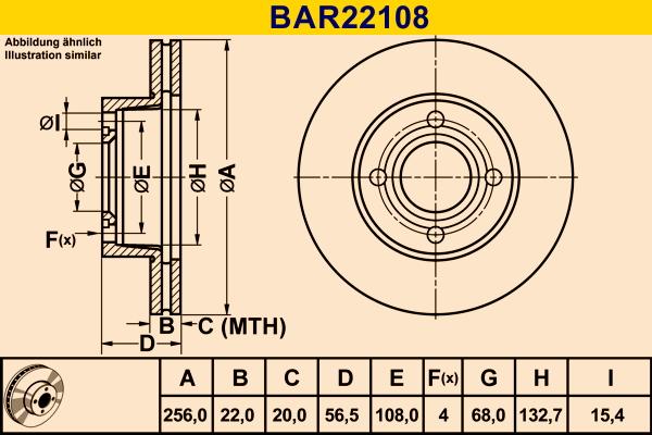 Barum BAR22108 - Тормозной диск avtokuzovplus.com.ua