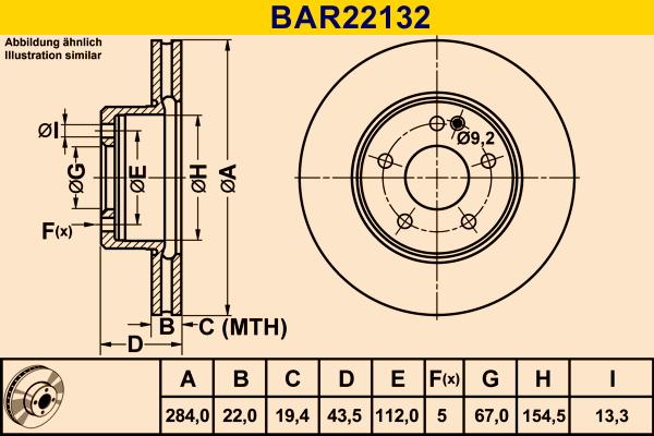 Barum BAR22132 - Тормозной диск avtokuzovplus.com.ua