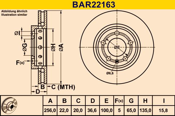 Barum BAR22163 - Тормозной диск avtokuzovplus.com.ua