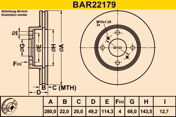 Barum BAR22179 - Тормозной диск avtokuzovplus.com.ua