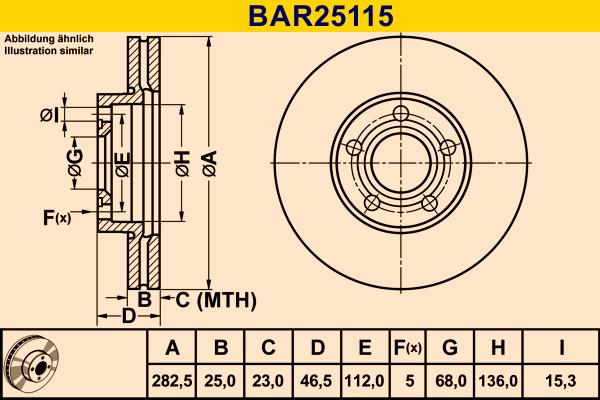 Barum BAR25115 - Тормозной диск avtokuzovplus.com.ua