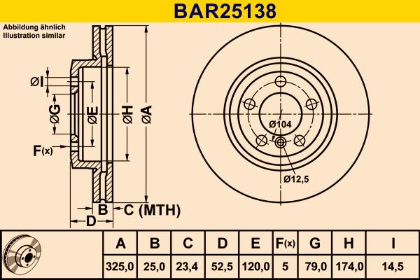 Barum BAR25138 - Тормозной диск avtokuzovplus.com.ua