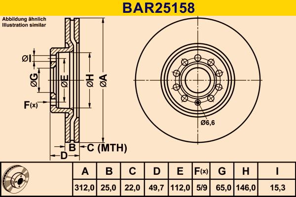 Barum BAR25158 - Тормозной диск avtokuzovplus.com.ua