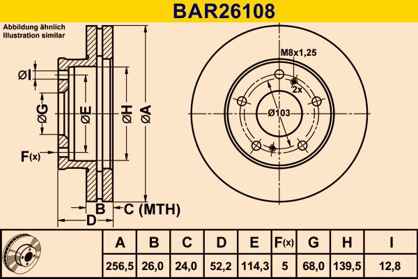 Barum BAR26108 - Тормозной диск avtokuzovplus.com.ua