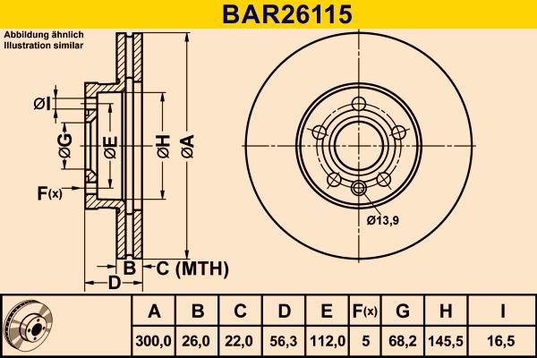 Barum BAR26115 - Тормозной диск avtokuzovplus.com.ua