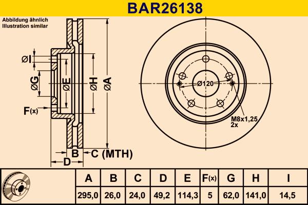 Barum BAR26138 - Тормозной диск avtokuzovplus.com.ua