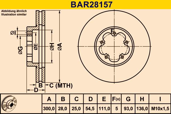 Barum BAR28157 - Тормозной диск avtokuzovplus.com.ua