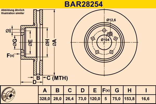 Barum BAR28254 - Тормозной диск avtokuzovplus.com.ua