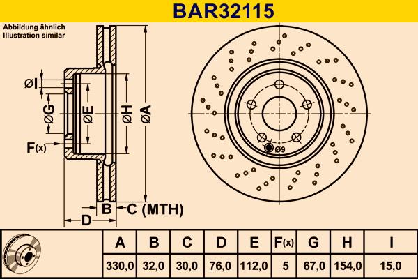 Barum BAR32115 - Тормозной диск avtokuzovplus.com.ua