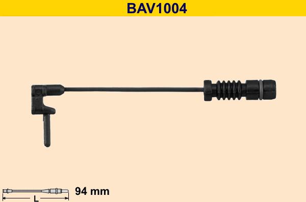 Barum BAV1004 - Сигнализатор, износ тормозных колодок autodnr.net