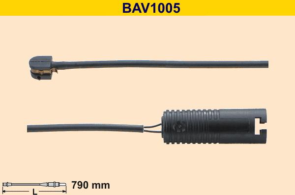 Barum BAV1005 - Сигнализатор, износ тормозных колодок avtokuzovplus.com.ua
