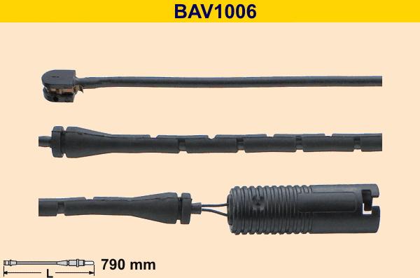 Barum BAV1006 - Сигнализатор, износ тормозных колодок avtokuzovplus.com.ua