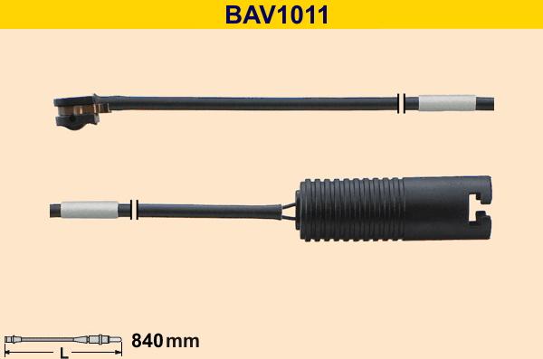 Barum BAV1011 - Сигналізатор, знос гальмівних колодок autocars.com.ua