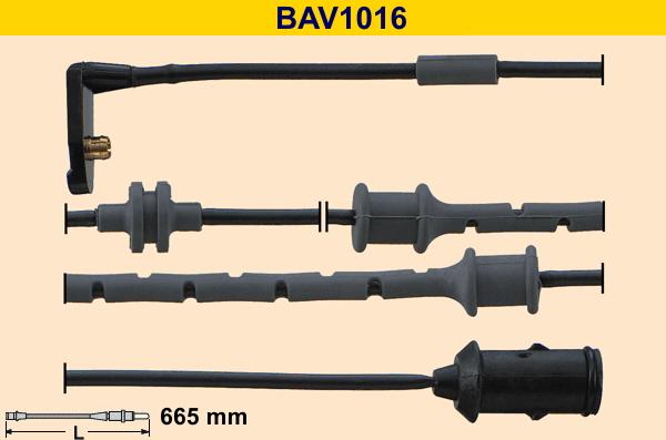 Barum BAV1016 - Сигнализатор, износ тормозных колодок avtokuzovplus.com.ua