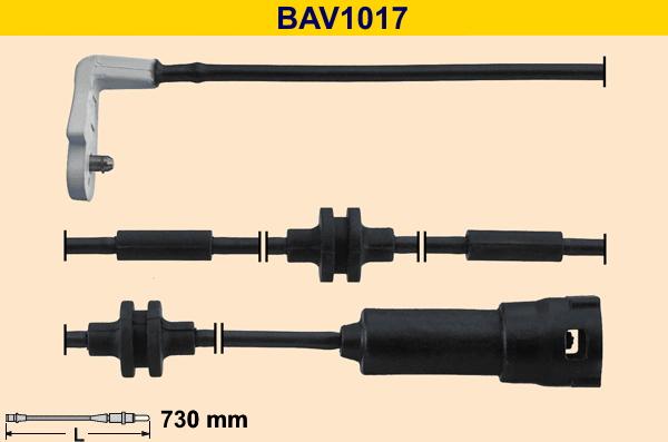 Barum BAV1017 - Сигнализатор, износ тормозных колодок avtokuzovplus.com.ua