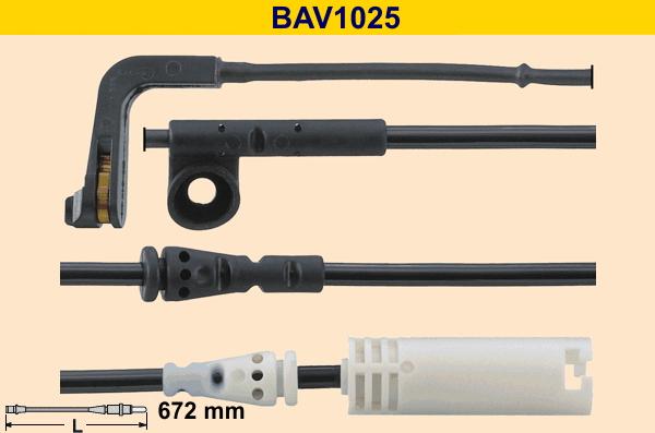 Barum BAV1025 - Сигнализатор, износ тормозных колодок avtokuzovplus.com.ua