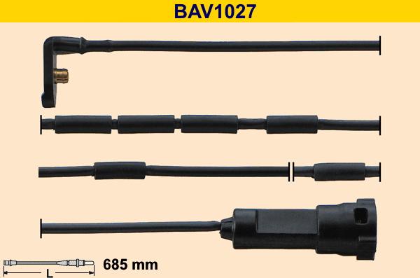 Barum BAV1027 - Сигнализатор, износ тормозных колодок avtokuzovplus.com.ua