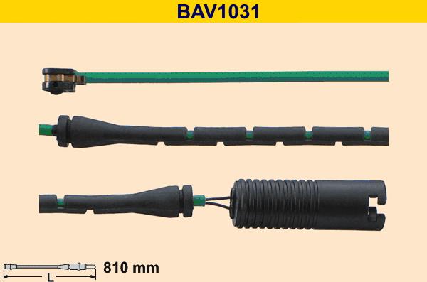 Barum BAV1031 - Сигнализатор, износ тормозных колодок autodnr.net