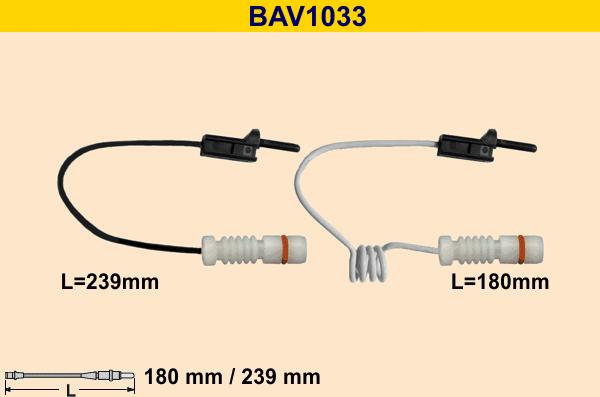 Barum BAV1033 - Сигнализатор, износ тормозных колодок autodnr.net